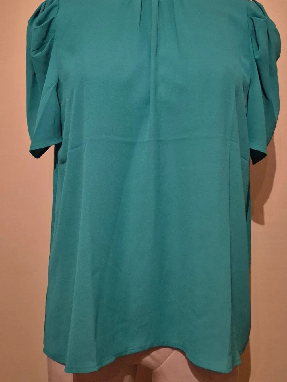 Loft kelly green mock neck shirt